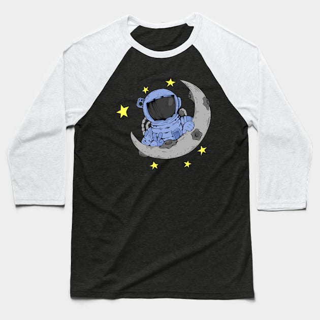 Astronaut Apollo 11 Baseball T-Shirt by artbypond